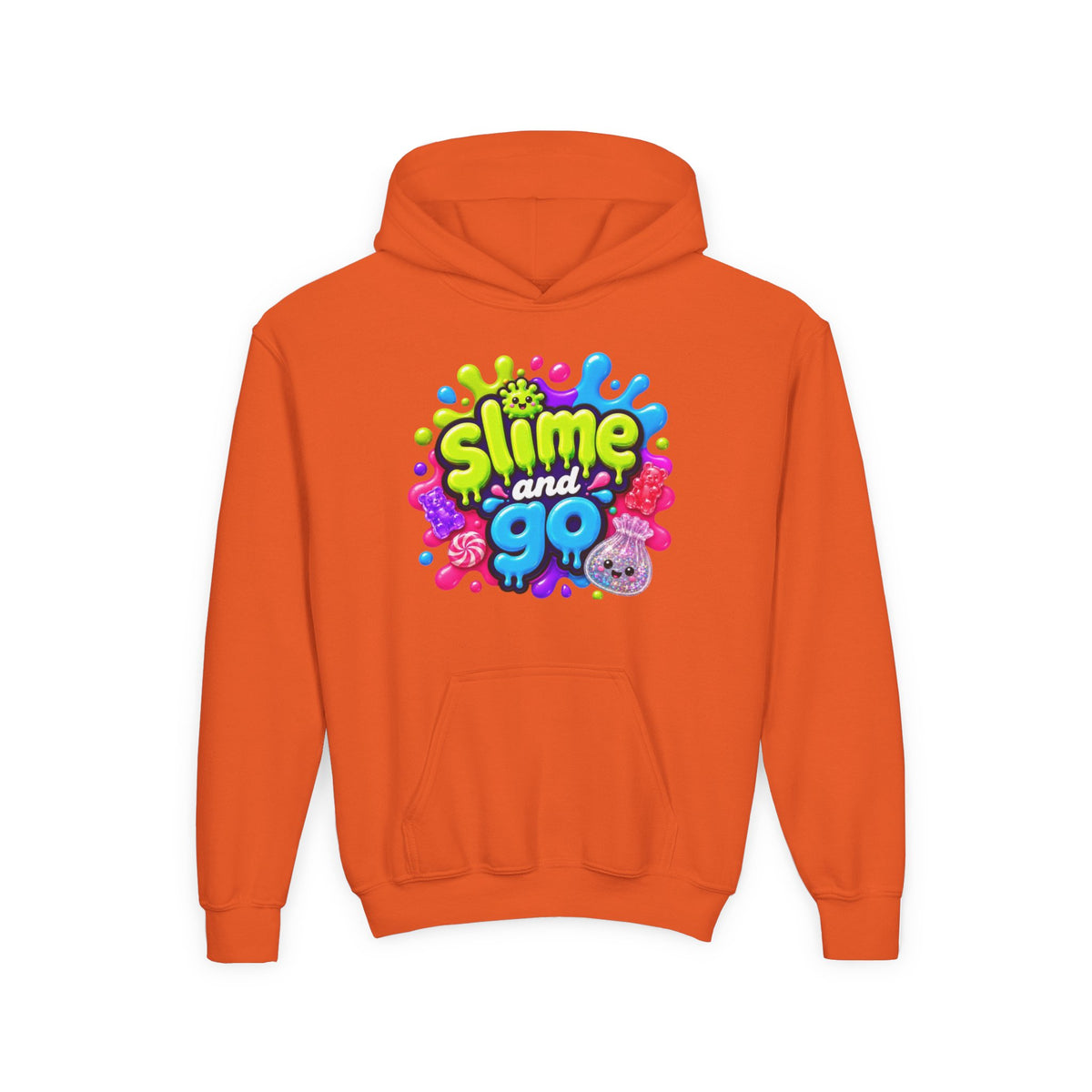 Youth Hoodie — Cute Slime & Spooky Squoosh Halloween Graphic Pullover