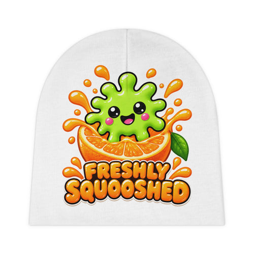 Baby Beanie — Freshly Squooshed Cute Orange Splash