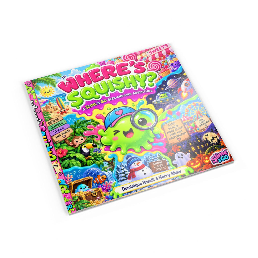 Softcover Photo Book — "Where's Squishy?" Colorful Kids Search-and-Find Storybook