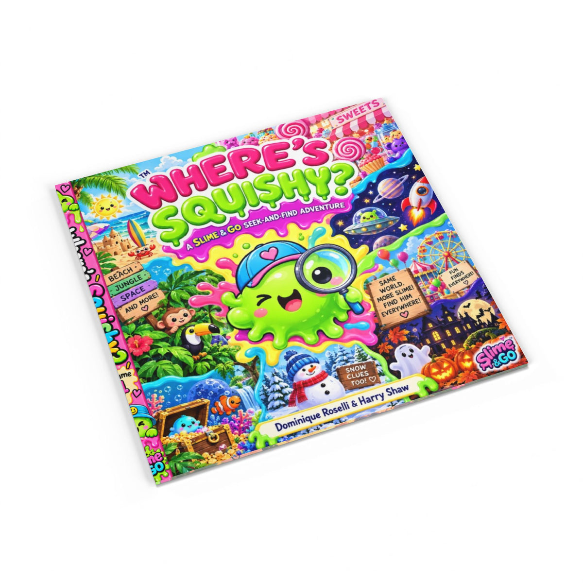 Softcover Photo Book — "Where's Squishy?" Colorful Kids Search-and-Find Storybook