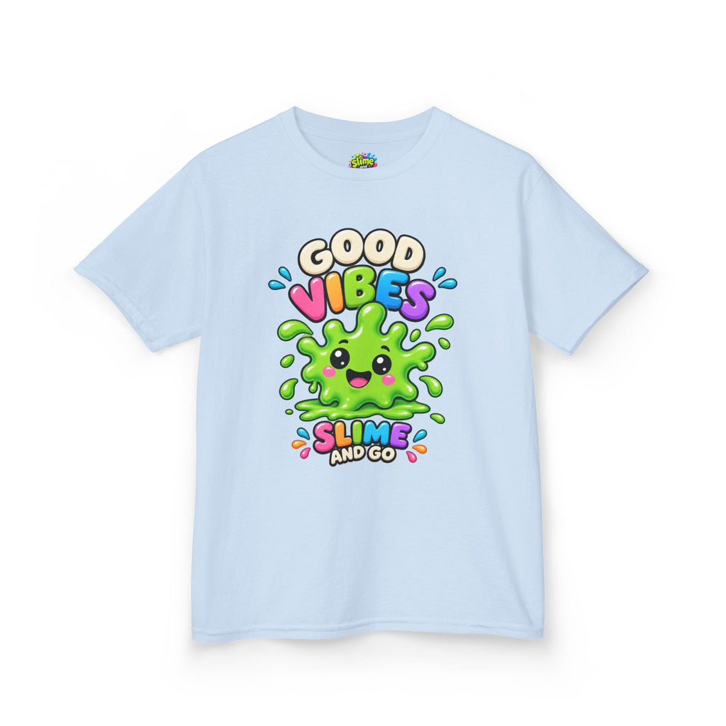 Kids T-Shirt — Cute 'Good Vibes' Slime Graphic Tee for Kids