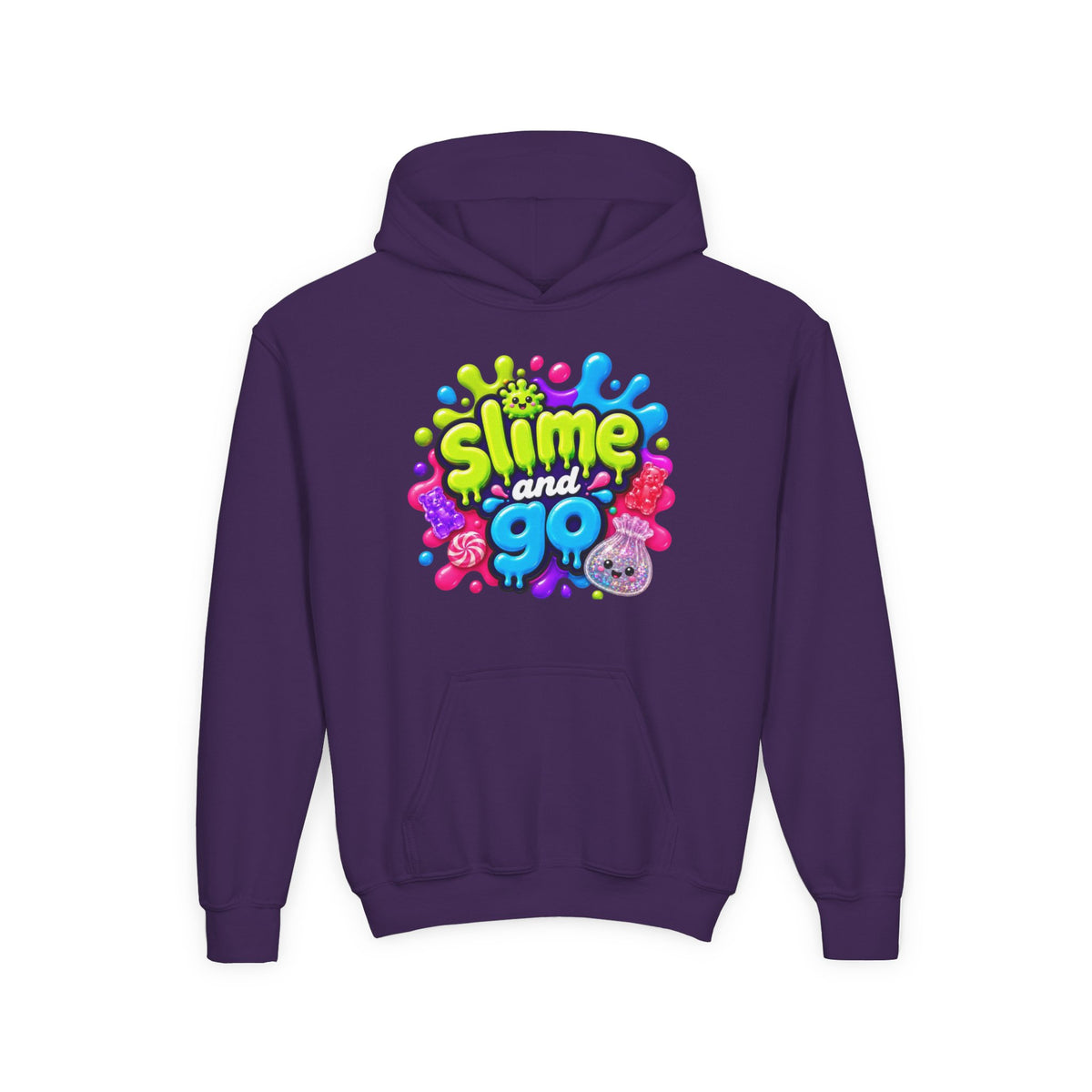 Youth Hoodie — Cute Slime & Spooky Squoosh Halloween Graphic Pullover