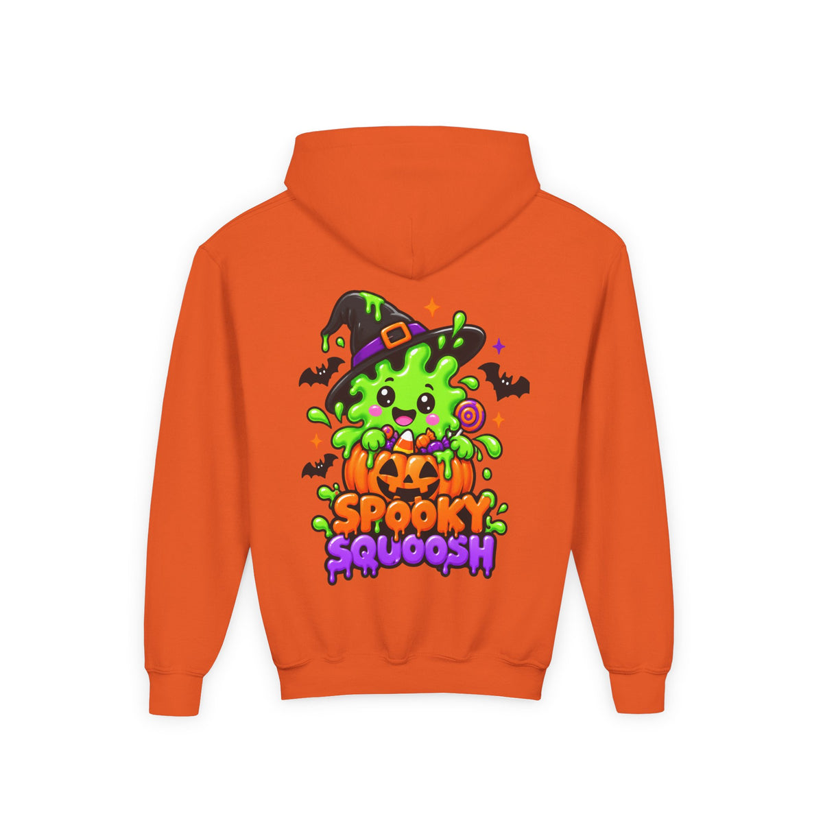 Youth Hoodie — Cute Slime & Spooky Squoosh Halloween Graphic Pullover