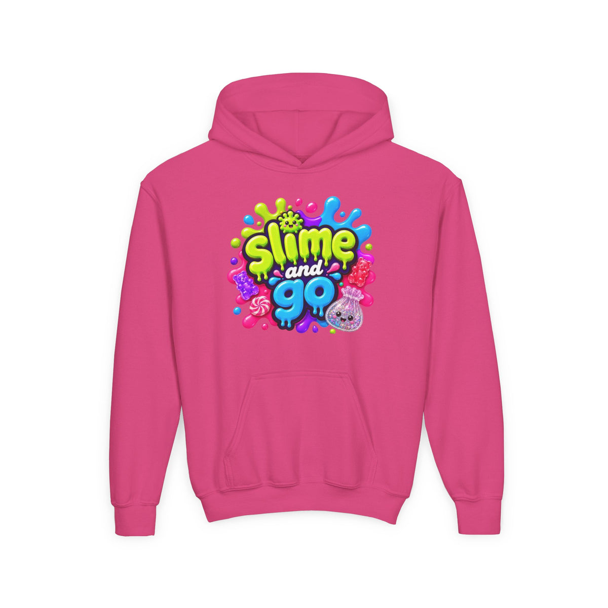 Youth Hoodie — Cute Slime & Spooky Squoosh Halloween Graphic Pullover
