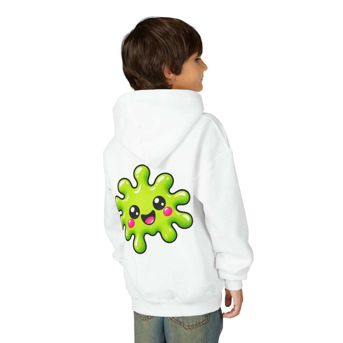 Youth Hoodie — "Born to Squoosh" Cute Slime Graphic