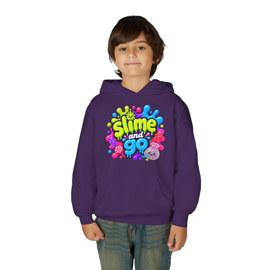 Youth Hoodie — Cute Slime & Spooky Squoosh Halloween Graphic Pullover