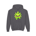 Youth Hoodie — Cute Kawaii Green Slime Splash Graphic