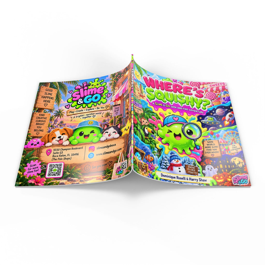 Softcover Photo Book — "Where's Squishy?" Colorful Kids Search-and-Find Storybook