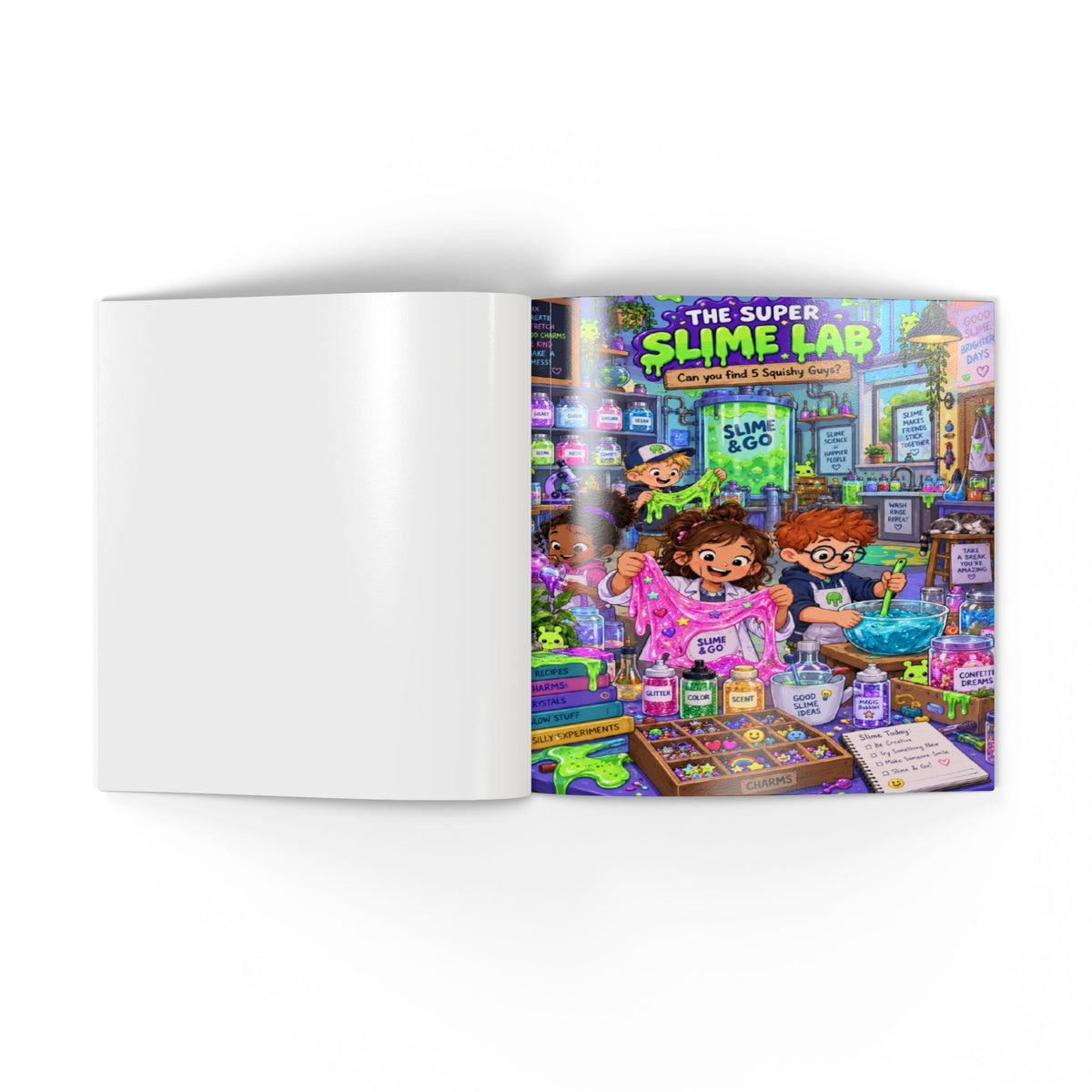Softcover Photo Book — "Where's Squishy?" Colorful Kids Search-and-Find Storybook