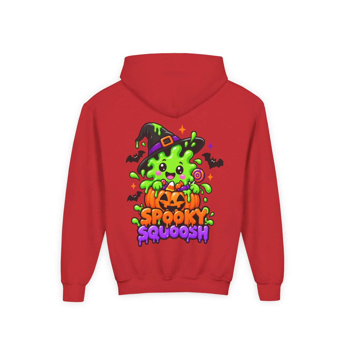 Youth Hoodie — Cute Slime & Spooky Squoosh Halloween Graphic Pullover