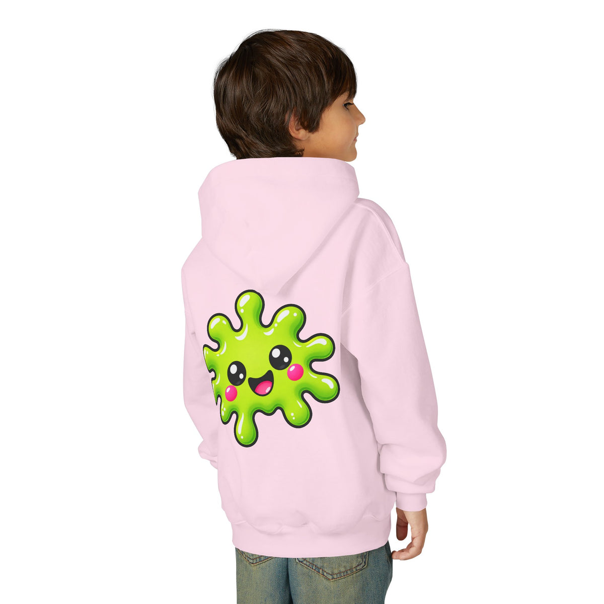 Youth Hoodie — "Born to Squoosh" Cute Slime Graphic