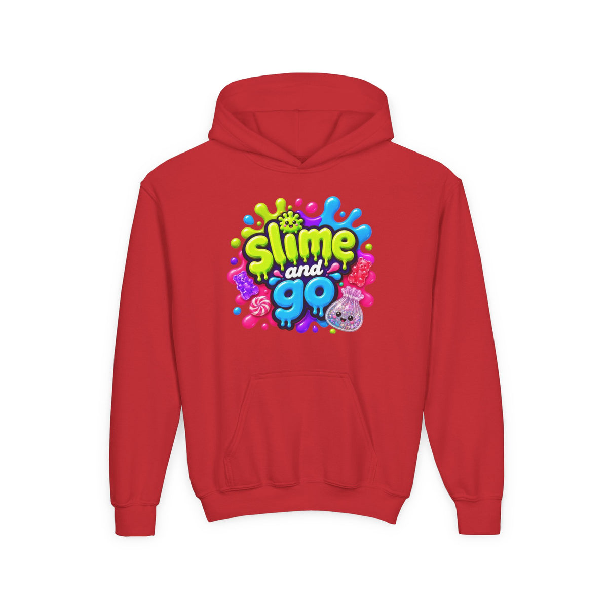Youth Hoodie — Cute Slime & Spooky Squoosh Halloween Graphic Pullover