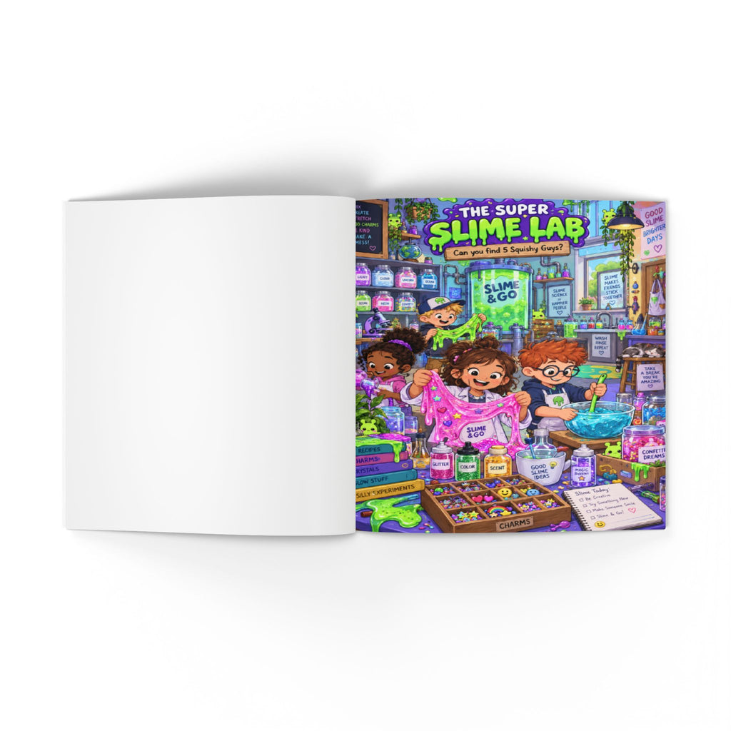 Softcover Photo Book — "Where's Squishy?" Colorful Kids Search-and-Find Storybook
