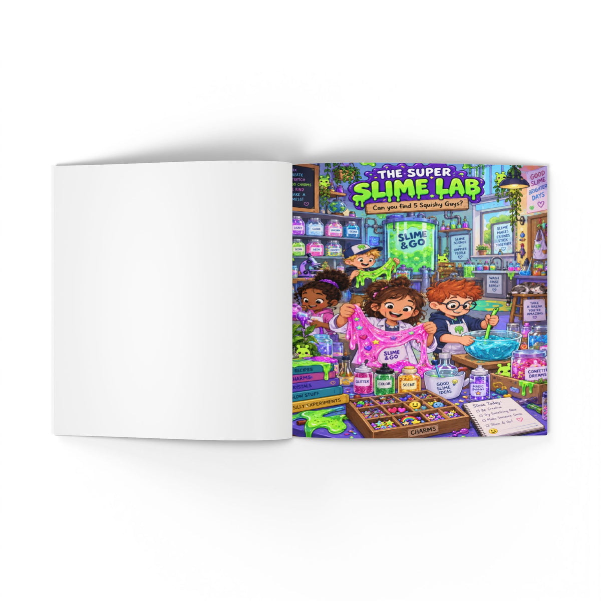 Softcover Photo Book — "Where's Squishy?" Colorful Kids Search-and-Find Storybook