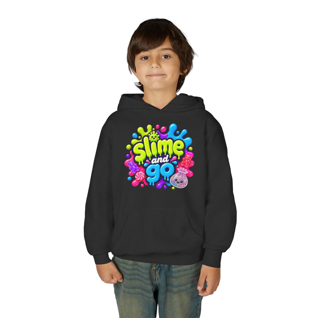 Youth Hoodie — Cute Slime & Spooky Squoosh Halloween Graphic Pullover