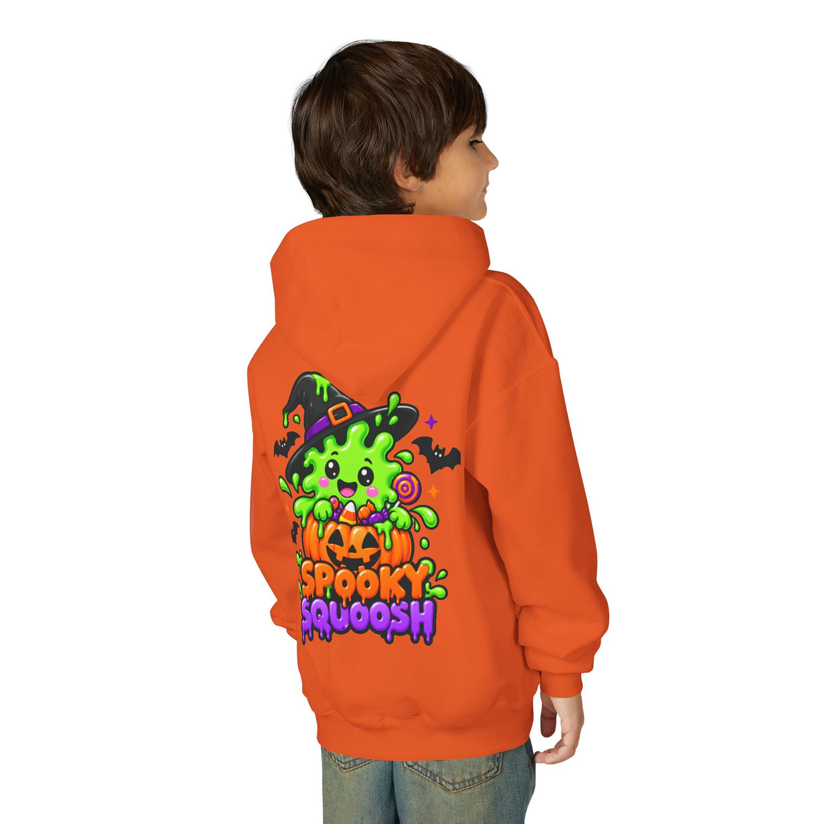 Youth Hoodie — Cute Slime & Spooky Squoosh Halloween Graphic Pullover