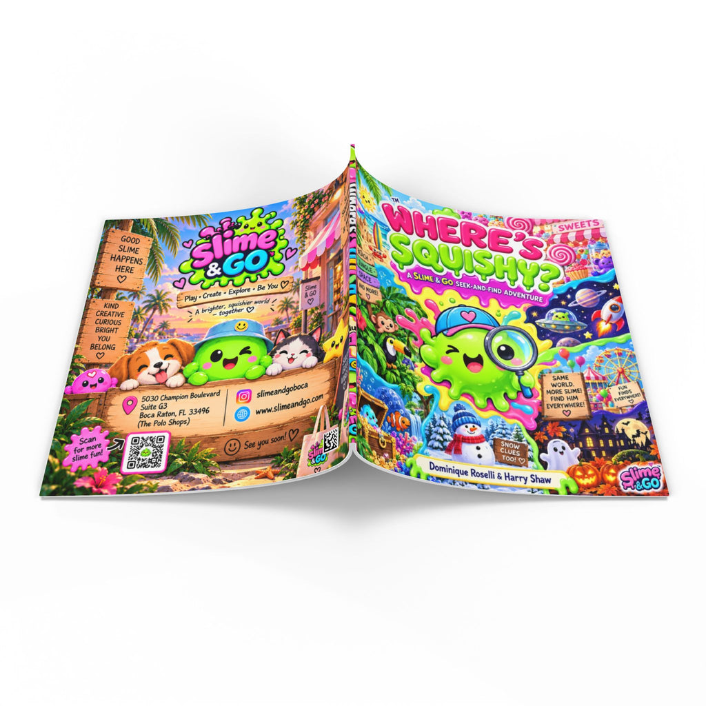 Softcover Photo Book — "Where's Squishy?" Colorful Kids Search-and-Find Storybook