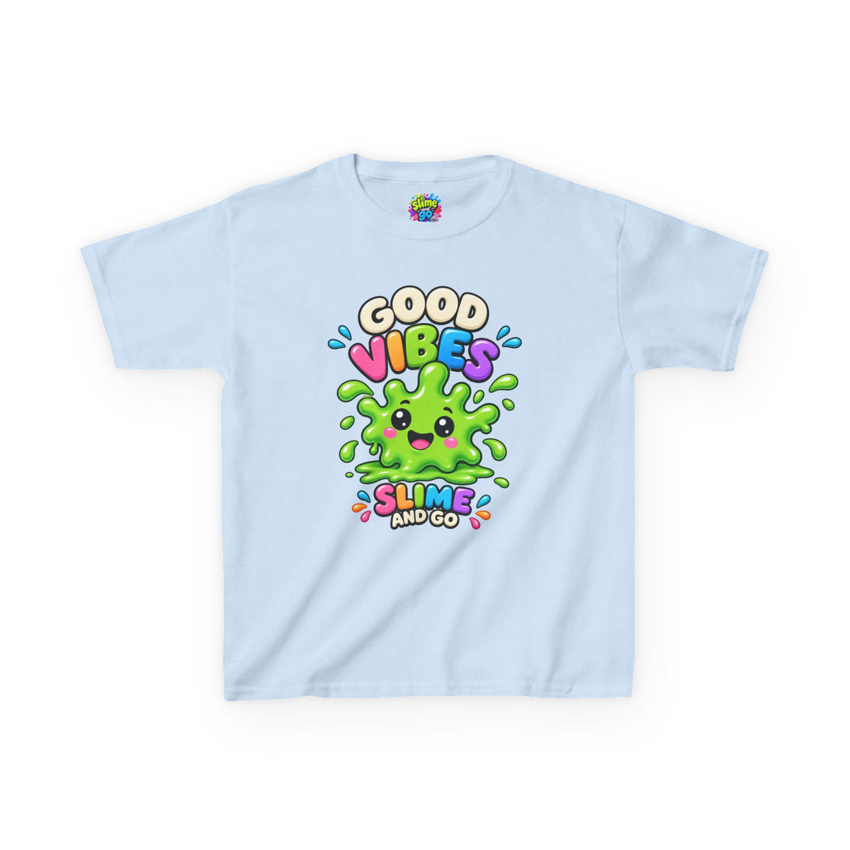 Kids T-Shirt — Cute 'Good Vibes' Slime Graphic Tee for Kids
