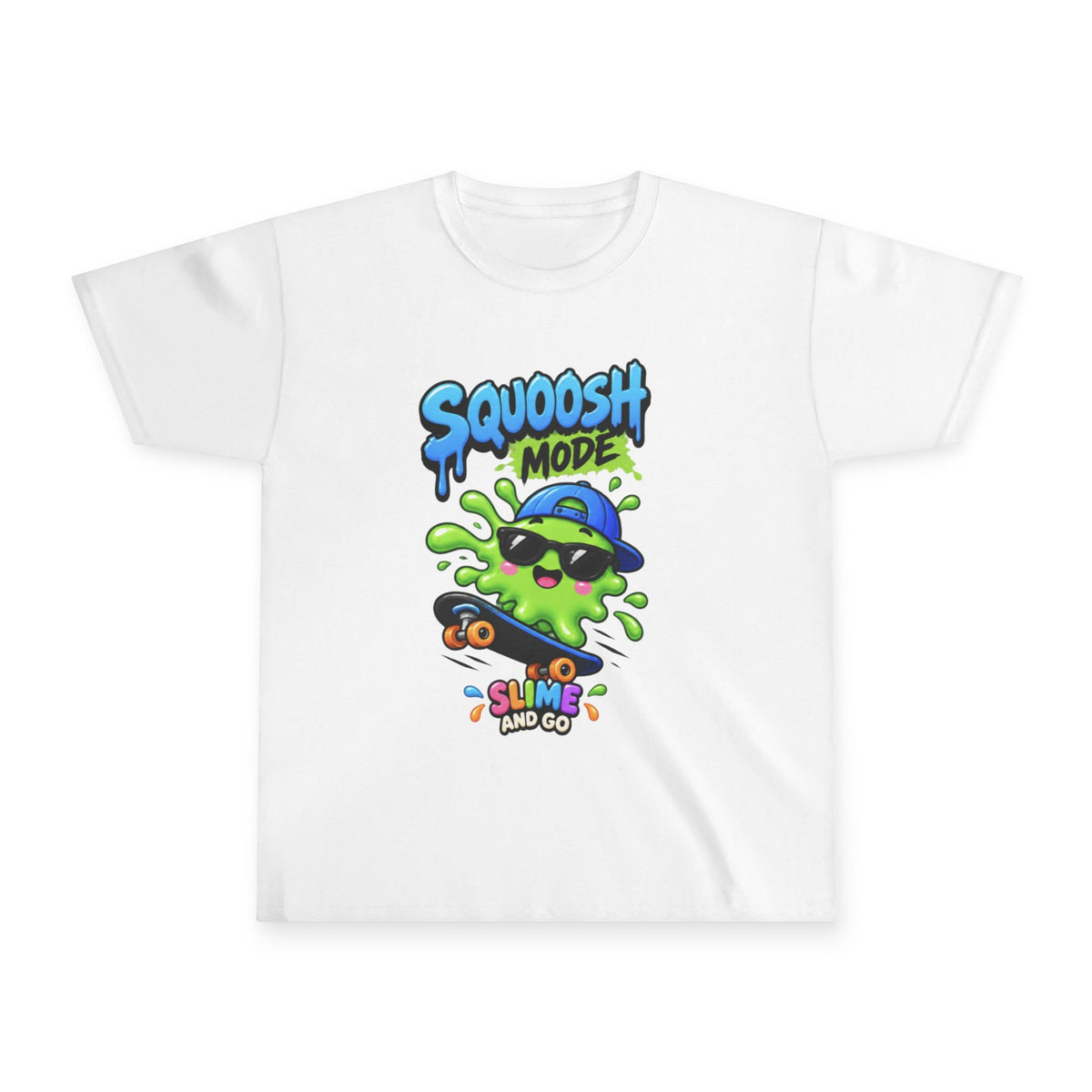 Youth Tee — 'Squoosh Mode' Slime Skate Graphic