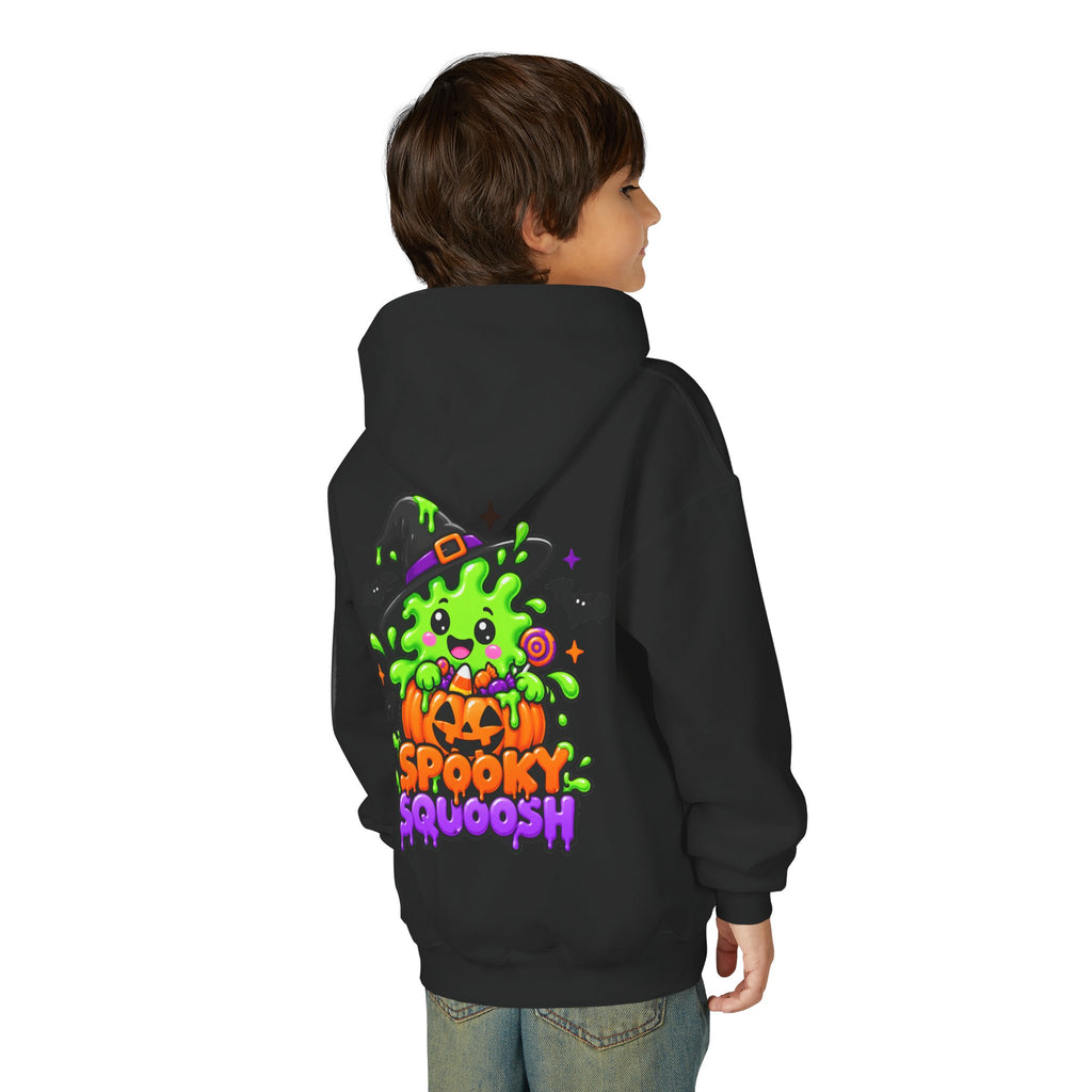 Youth Hoodie — Cute Slime & Spooky Squoosh Halloween Graphic Pullover