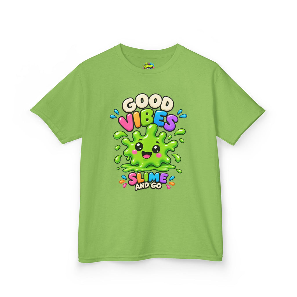 Kids T-Shirt — Cute 'Good Vibes' Slime Graphic Tee for Kids